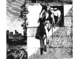 David escaping by a window, while Saul`s soldiers were lying in wait for him